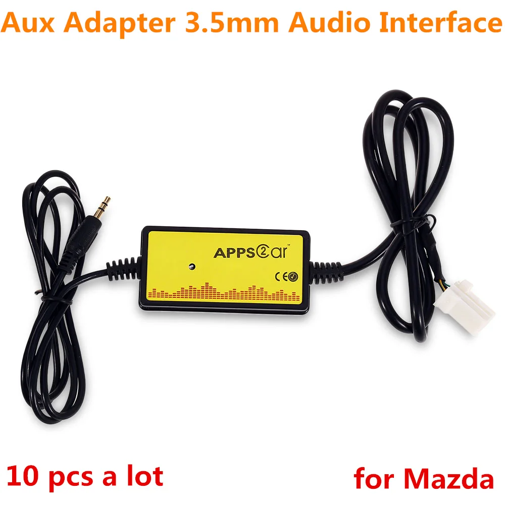 10 шт. много APPS2CAR Aux адаптер 3 5 мм аудио интерфейс стерео цифровой CD чейнджер для Mazda