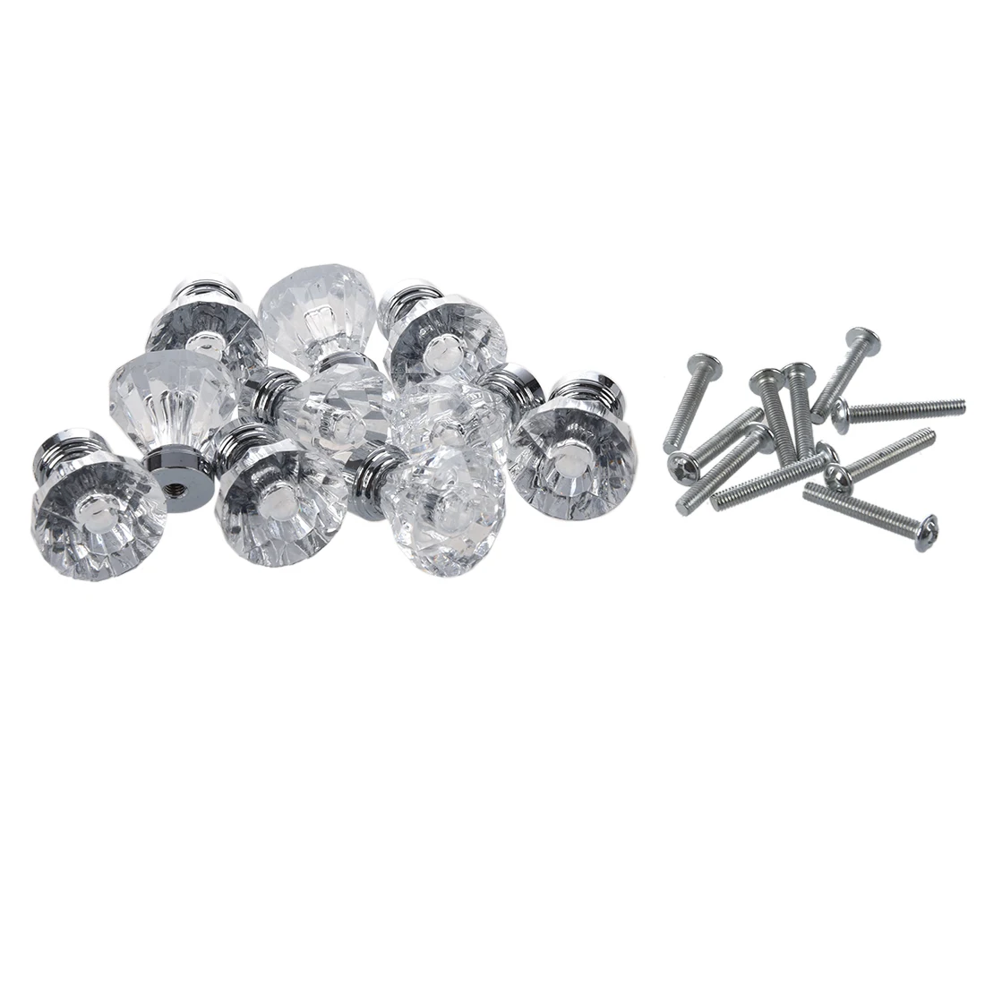 

10 x Clear Acrylic Drawer Pull Knob Cabinet Chest Bin Handle / Brilliant Color s Like Diamonds from the Diamond Cuts