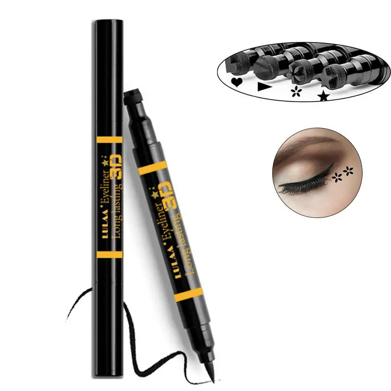 

1PC Pro Waterproof Liquid Eyeliner Stamp Eye Liner Pencil Long-last Double Head Eyeliner Stamping Tattoo Beauty Makeup Tools