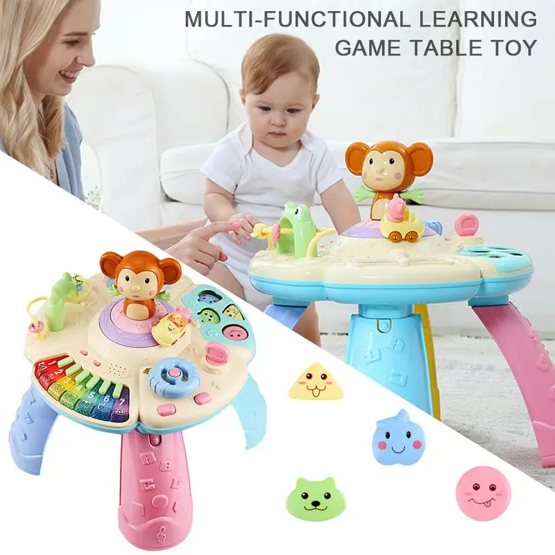 US $172.21 New Baby Toys Musical Learning Table 6 Months upEarly Education Music Activity Center Game Table Toddlers Infant Kids Toys