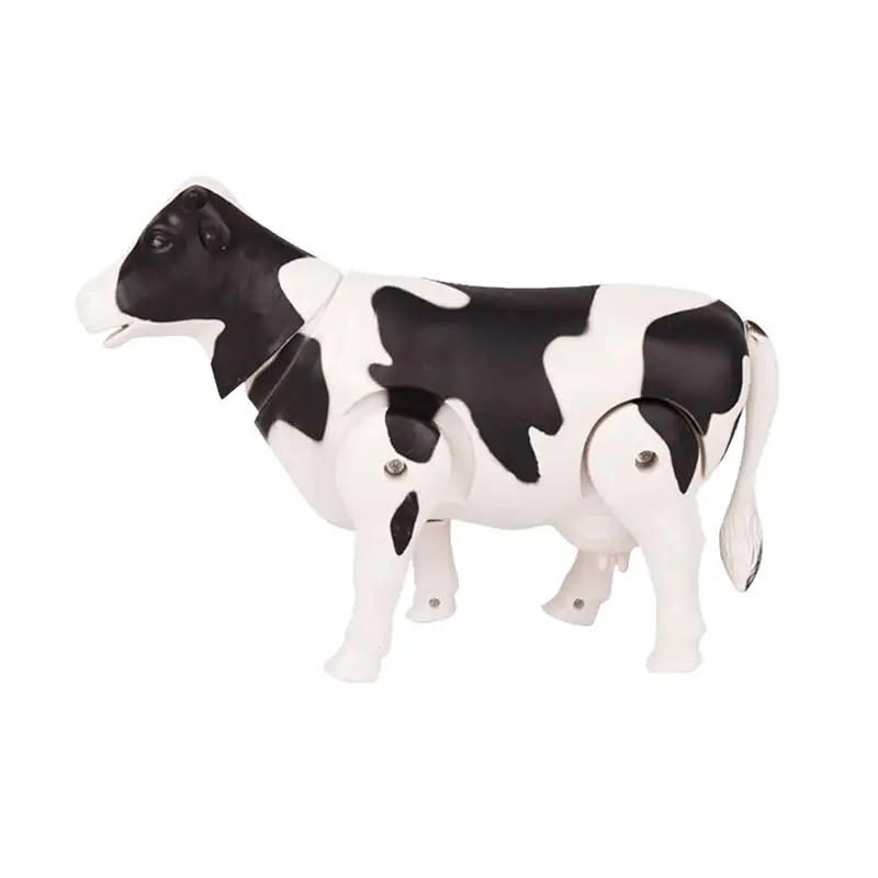 1pcs Electric Milk Cow Toy Realistic Simulation Funny Cow Figure Toy