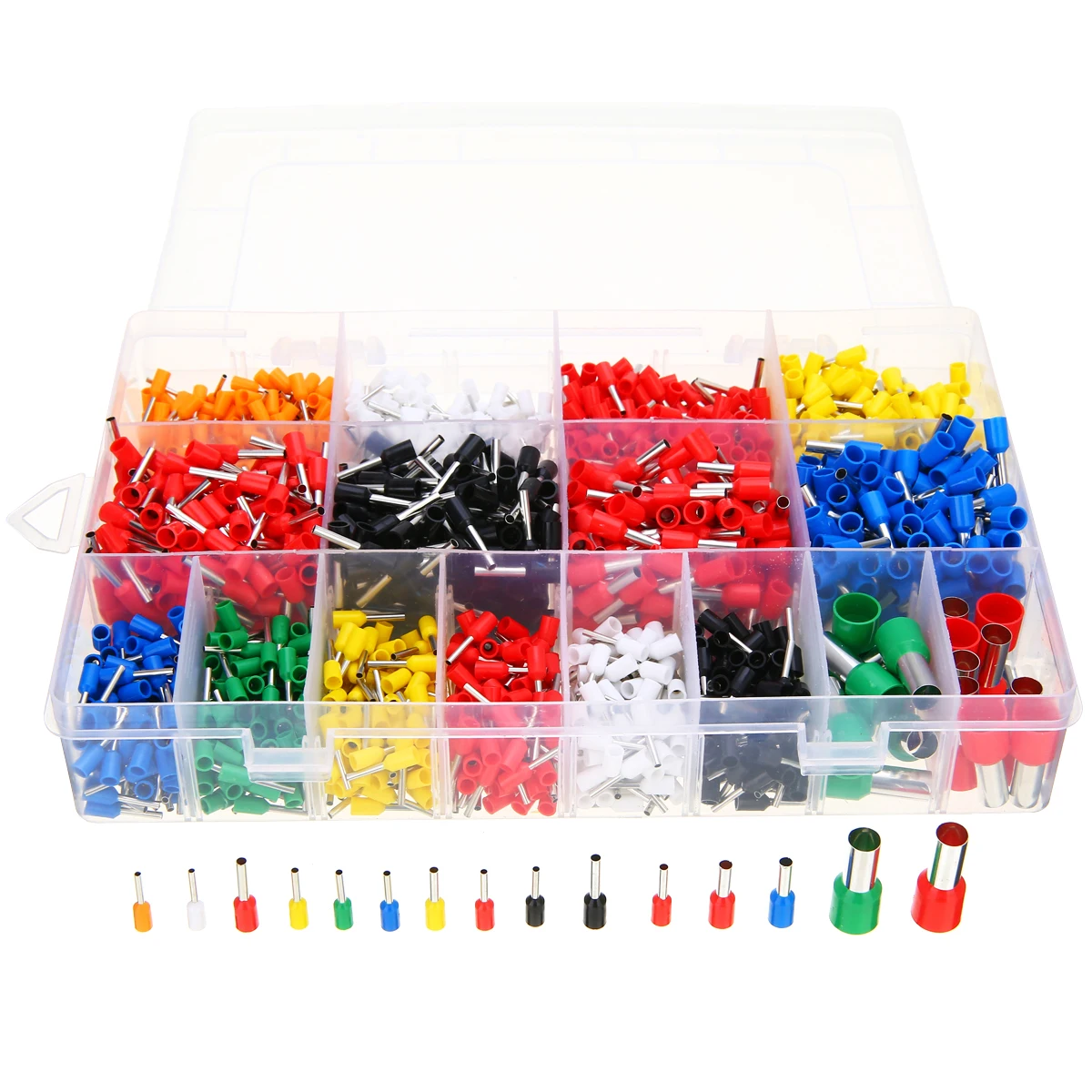 

2120pc Crimping Terminal Cord End Copper Tube Connectors Kit Insulated Cord Pin End Crimp Terminals Bootlace Ferrules 22AWG-5AWG