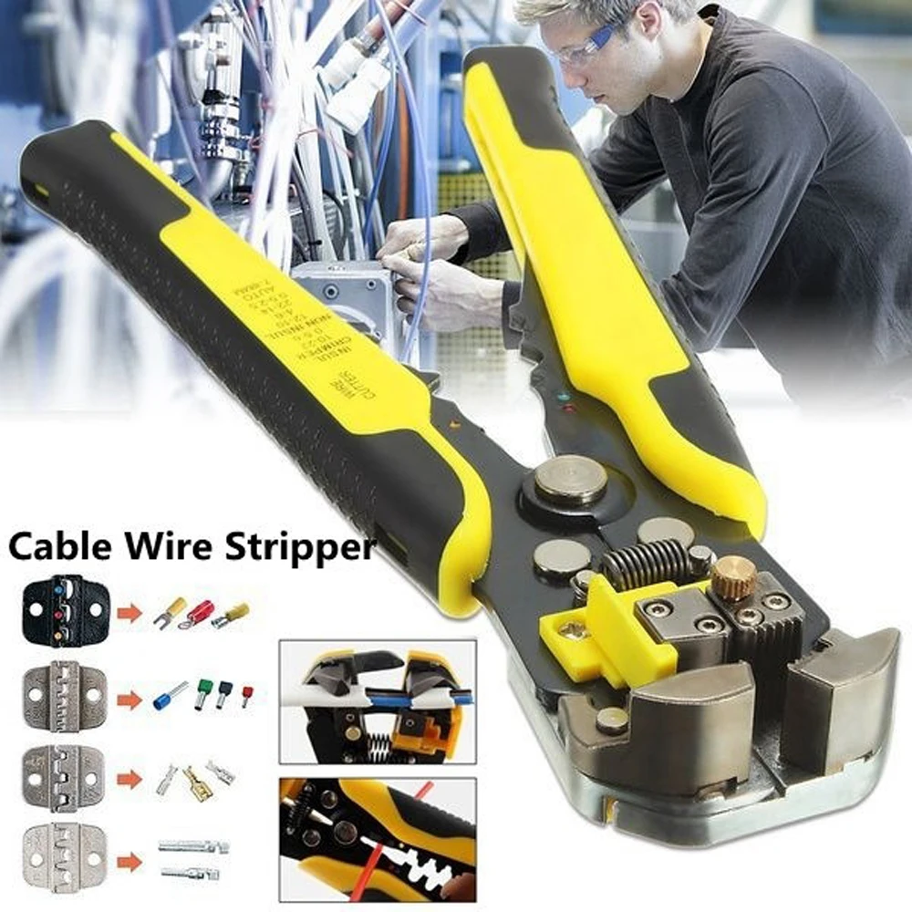 

5 in 1 Multi-tool Cable Wire Stripper Cutter Crimper Automatic Plier Terminal Crimping Stripping Tools AWG24-10