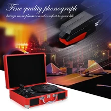 Вертушки-плеер с колонками Винтаж Bluetooth фонограф проигрыватель стерео звук проигрыватель для 33/45/78 оборотов в минуту, записи