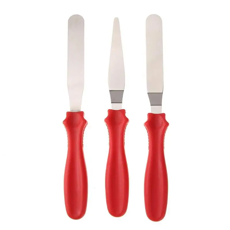 

Stainless Steel Angled Straight Blade Spatula Cake Cream Scraper 3pcs/Set