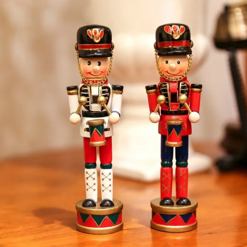 Vintage Small Drummer Nutcracker 7 Inch Handmade Puppet Figurine