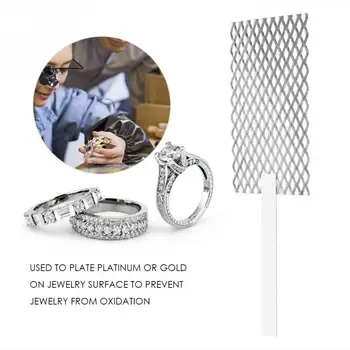 

20 * 5cm Mesh Platinized Titanium Anode Rhodium Jewelry Plating Plater Tool Mesh With Handle Hot Sale jewellery tools Jeweler