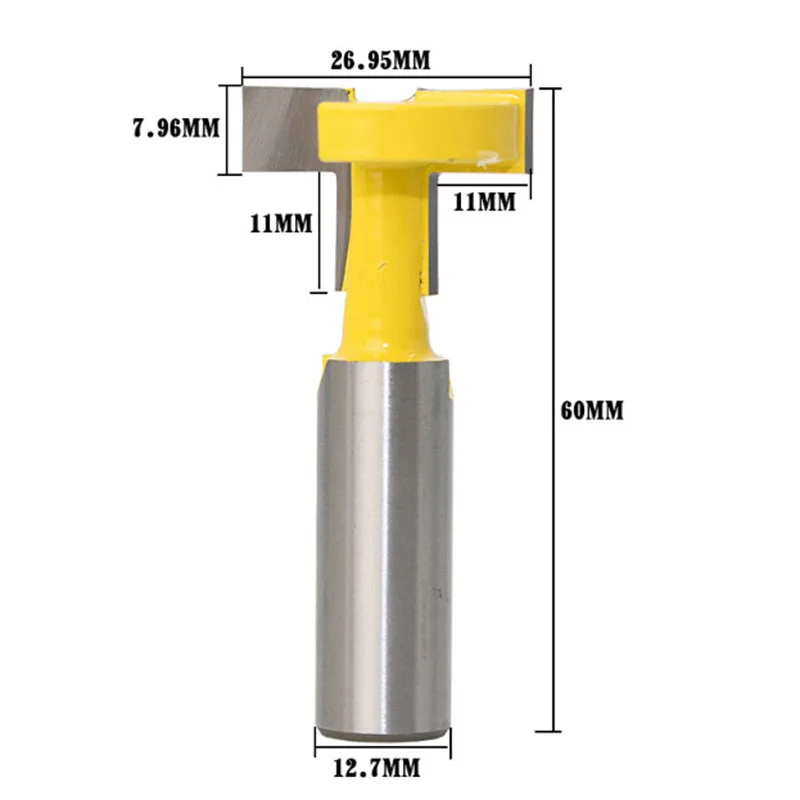 

1pcs 1/2 Shank 1/2 T-Slot Cutter Router Bit For Woodworking Milling Tool