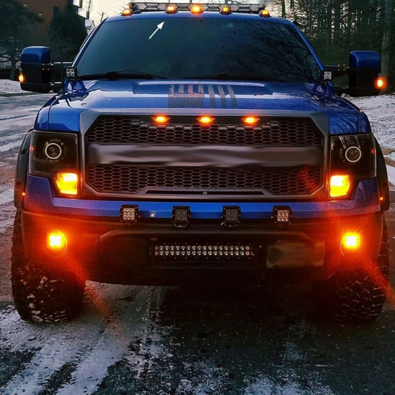 

5PCS 9LED Cab Roof Top Marker Running Warning Lights Lamps For Truck SUV Pickup