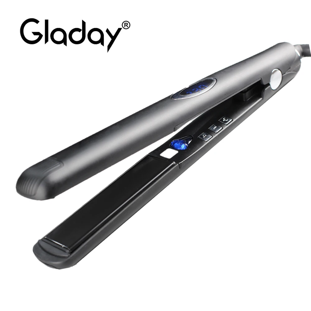 Утюжок выпрямитель для волос Gladay 1 дюйм с ЖК дисплеем|flat iron|iron flathair heat |