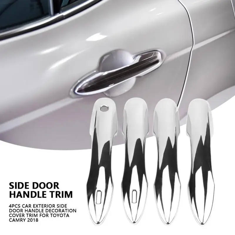 4Pcs Car Exterior Side Door Handle Decoration Cover Trim Sticker