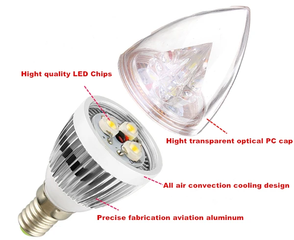 E27 E14 B22 E12 12 Вт Светодиодный Люстра в форме свечи Светильник лампы 85-265 V