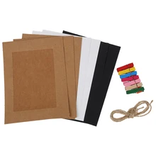 7 шт. фото линия рисунок фотография рамка подвесная веревка для демонстрации 7 деревянных зажимов конопли