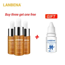 LANBENA ремонт ногтей эссенция Сыворотка для удаления лечение ногтей от грибка онихомикоза 3 шт+ Отбеливание зубов эссенция купить 3 получить 1 подарок