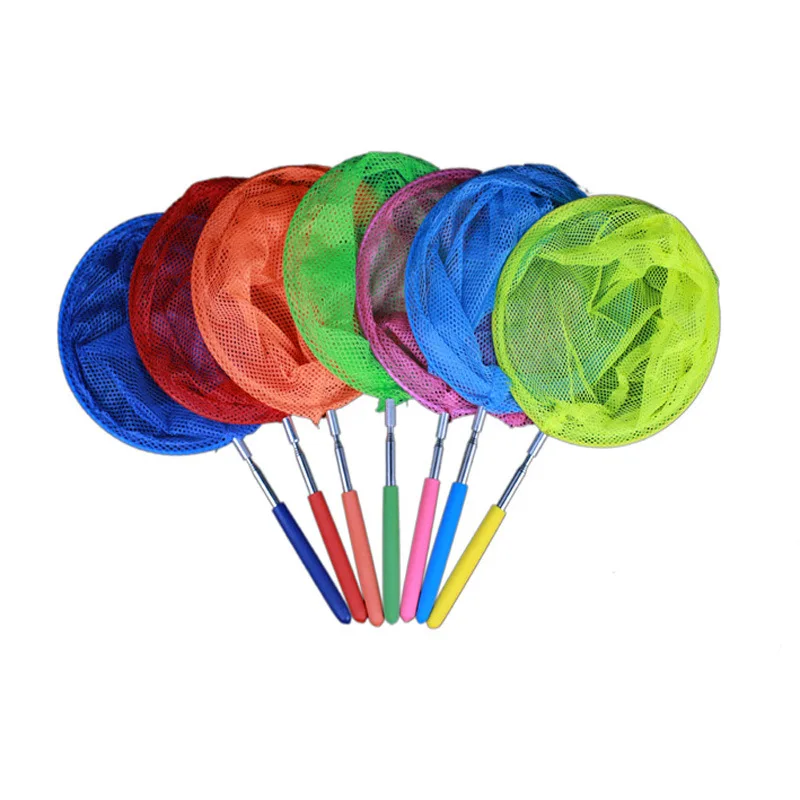 Extendable Stainless Steel Handle Fishing Net Polyester Mesh Kids Butterfly Fun Insect Hand Tools | Спорт и развлечения