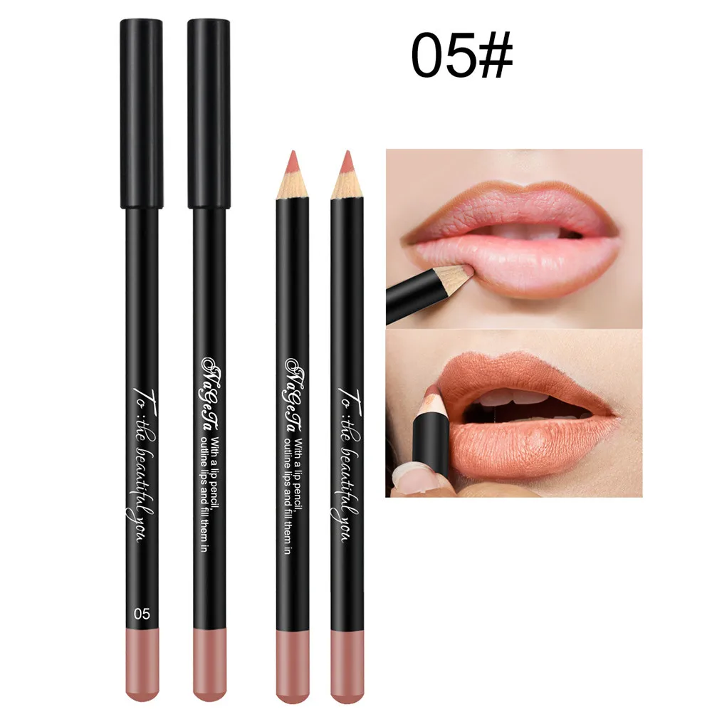 

12 Colors Matte Makeup Lipliner Pen Waterproof Long Lasting Nude Lips Contour Lip Liner Pencil Maquiagem TSLM1