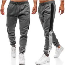 Мужчины Досуг side striped пот Штаны мужской jogger ботильоны с перекрестной шнуровкой Штаны с эластичной талией повседневные брюки человек шнурок Штаны