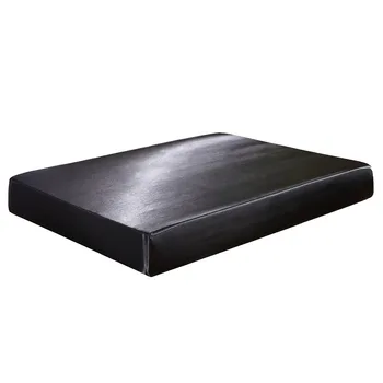 

Satin Silk Fitted Sheet On Elastic Solid Color Mattress Protector Bed Sheets On Elastic Band Drap Housse de Matela Queen King