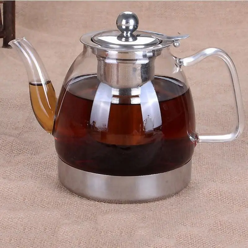 800ML/1200ML Borosilicate Glass Teapot With 304 Stainless Steel Infuser