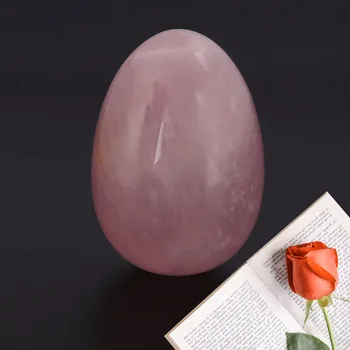 

Mayitr Massage & Relaxation Home Decoration Crafts Rose Quartz Egg Crystal Ball Magic Healing Sphere Gem Stone