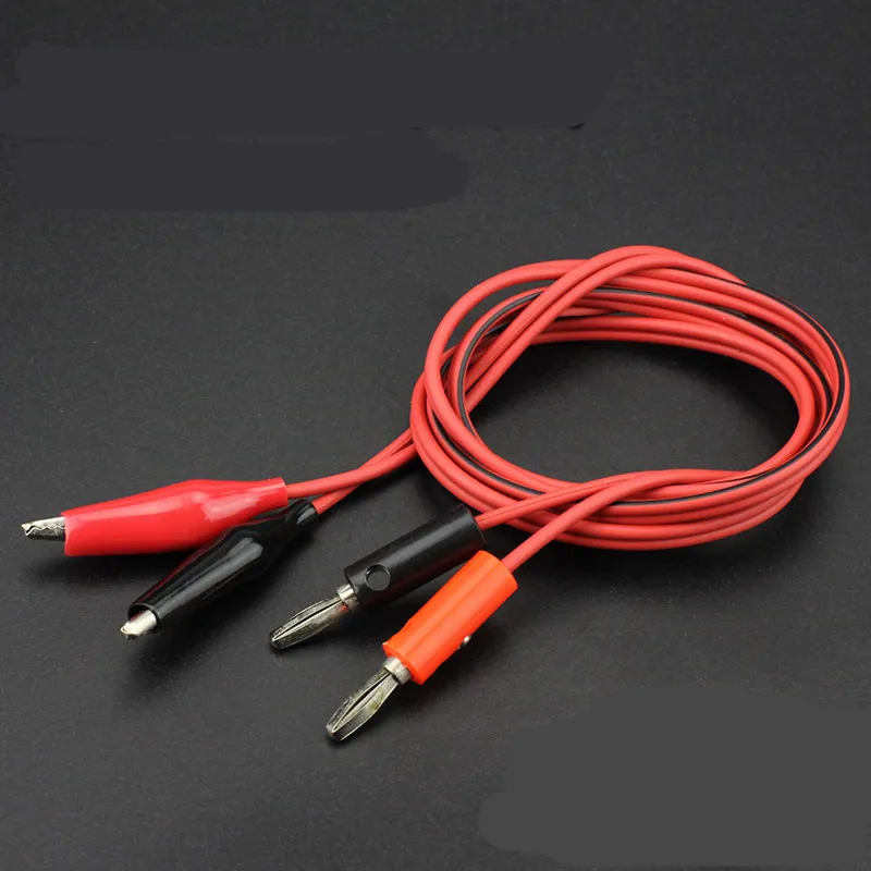 

Alligator Cilp to AV Banana Plug Test Cable Lead Connector Dual Tester Probe Crocodile Clip for Multimeter Measure Tool