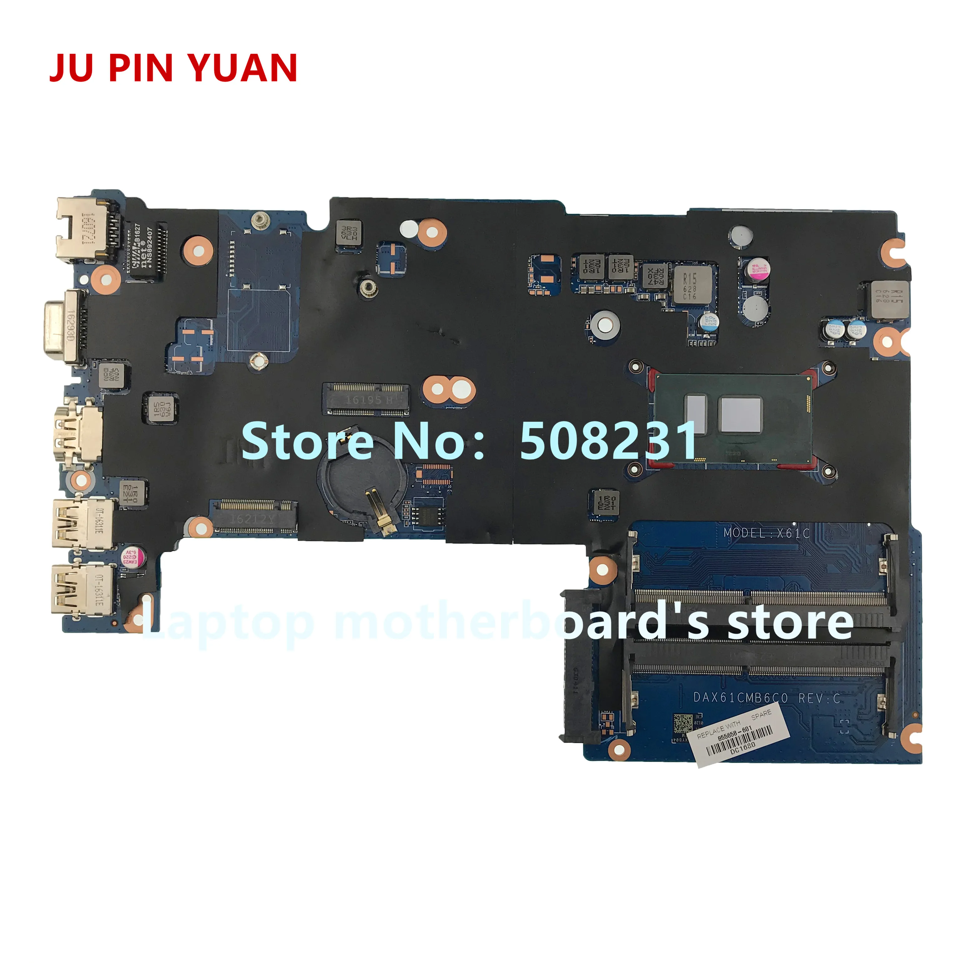 Ju pin yuan 855658-601 855658-001 материнская плата для hp ProBook 430 G3 440 G3 Материнская плата ноутбука DAX61CMB6C0 i7-6500U полностью протестирована