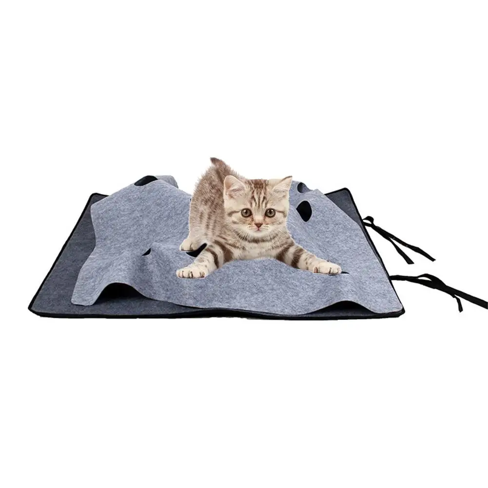 

Pet Sniffing Pad Cat Activity Tunnel Training Mat Channel Toy Non-slip Rubber Seat Movable Carpet Relieves Stress