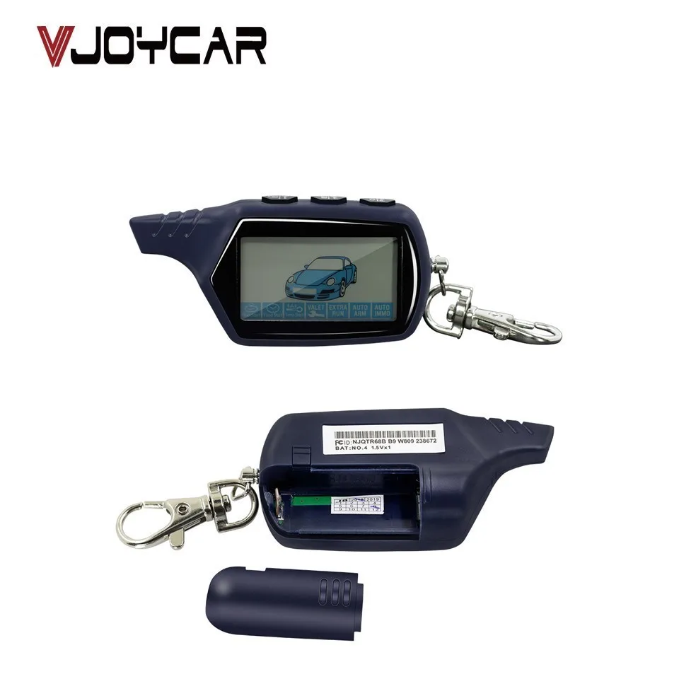 

Russian Version Keychain For Starline B9 LCD Remote Controller For Two Way Car Alarm Starline B9 Twage Keychain Alarm Auto