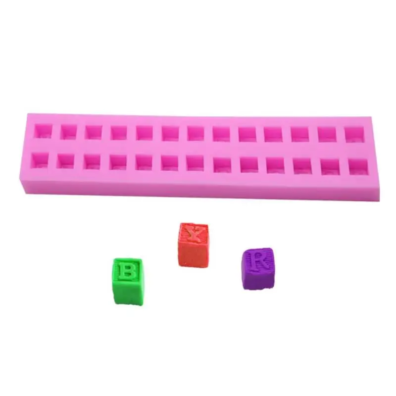 

3D DIY Chocolate Mold Letters Alphabet Shape Cubes Capital Letters Silicone Mold Candy Fondant Cake Mould Bakware Kitchen Tools