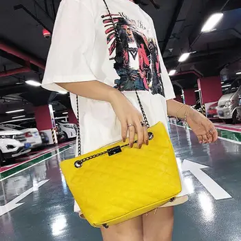 

Diamond Lattice Handbags 4 Solid Colors Diamond Plaid Chain Shoulder Messenger Handbags Sac a Main femme Bolsa Feminina