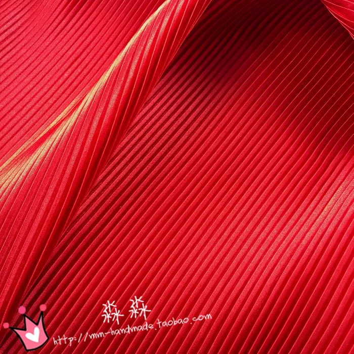 

2019 Patchwork Tissus Fabric Stage 3 Interest-free Electro-optic Pleated Clothing Pinstripe Emulation Silk Color Butyl Skirt
