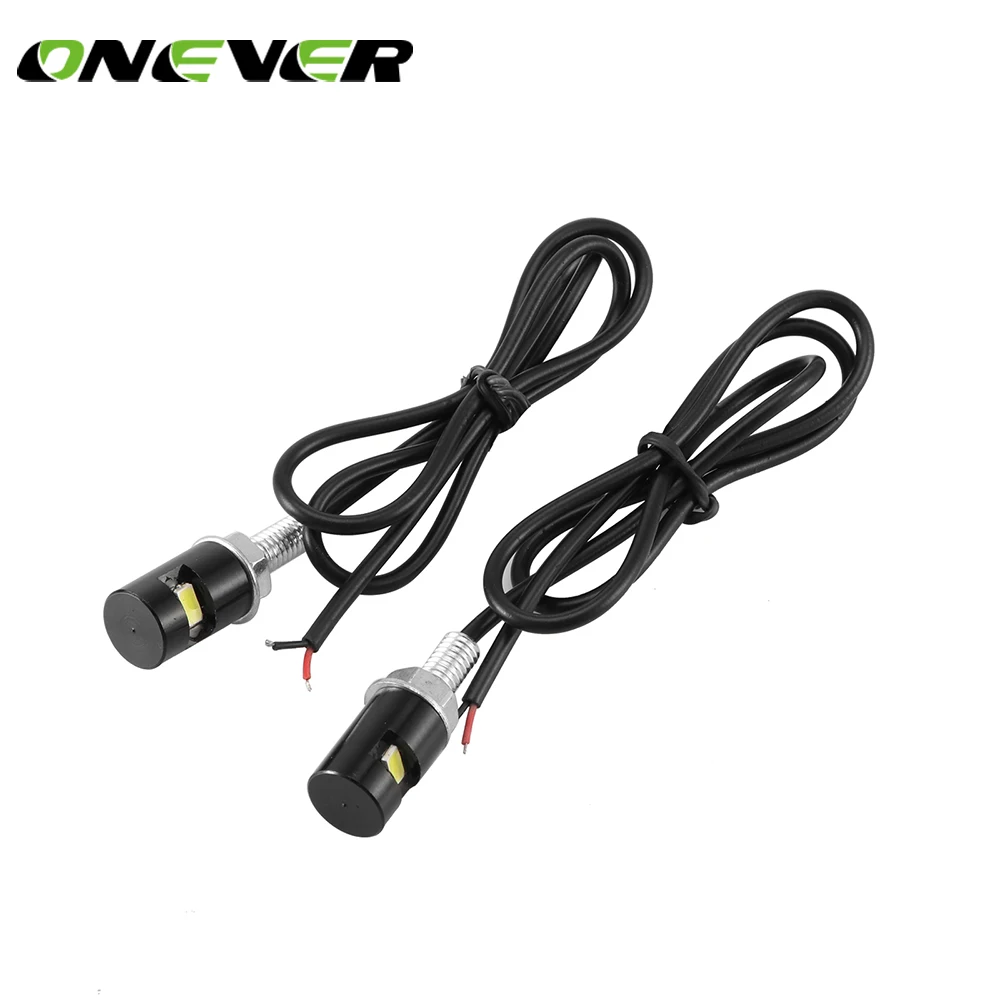 

Onever 2pcs Aluminum Car LED License Plate Light Screw Bolt Lamp Rear Tail Lights for Motorcycle Truck ATV Motorcycle Bike SUV