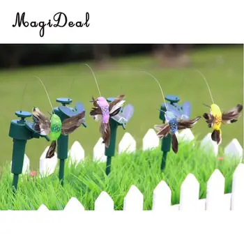 

MagiDeal Solar Fluttering Dancing Garden Stake Outdoor Decor Feathered Bird