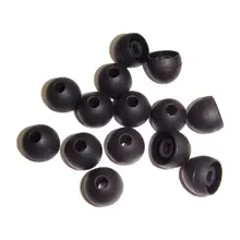 14 pcs Silicone Tampa cabeça Bala forma Compatível Com A Maioria Dos Fones de Ouvido In Ear Fone De Ouvido Preto médio.