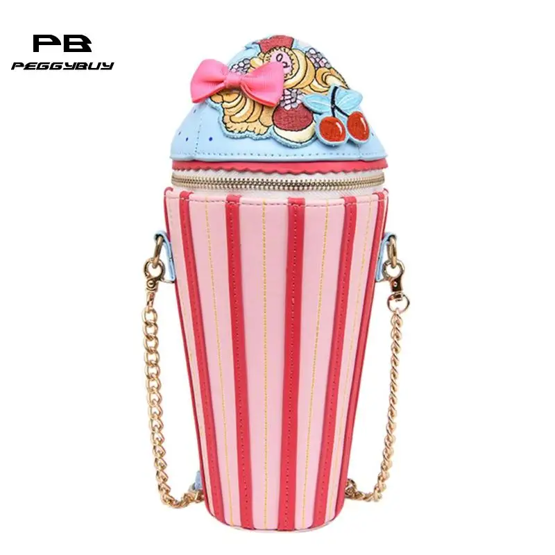 

Creative Women Crossbody Bags Cupcake Ice Cream Shape Shoulder Handbag Fashion Messenger Bag bolsos mujer de marca famosa 2019