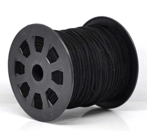 Lovely 1Roll(95M) Black Velvet Cord for Necklace (B13075) | Украшения и аксессуары