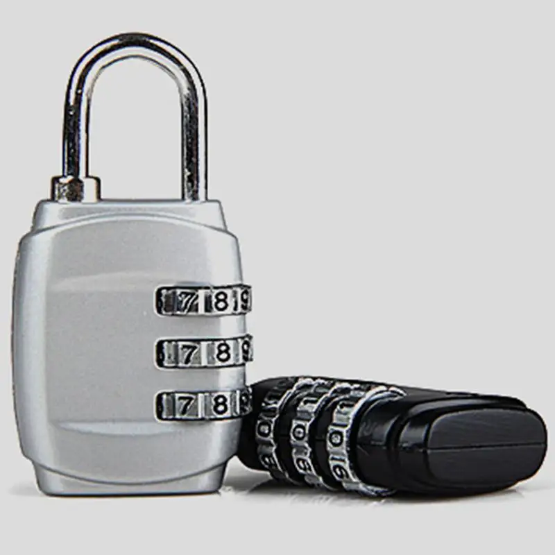 Замок с 3 циферблатами, кодовый пароль, кодовый замок для чемодана, чемодан, металлический кодовый замок, Мини Кодовый Ключ, противоугонные замки