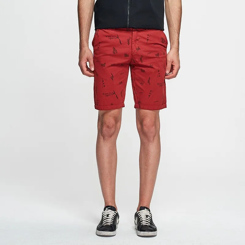 Htlb Лето г. для мужчин принт хлопок х/Б мужские шорты Slim Fit по колено повседневное одежда Высокое качество, большие размеры