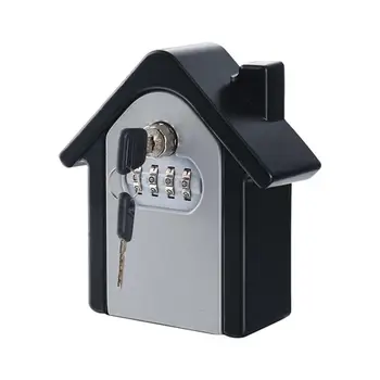 

Safety Home Durable Storage Box Money Key Hider 4 Digit Security Secret Code Lock Wall Mounted Combination Password Keys Locked