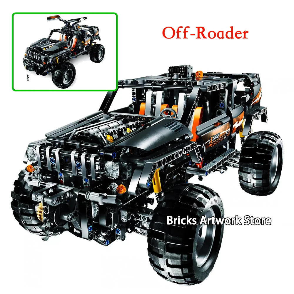 

1132pcs Fit Legioness Technic 8297 Ultimate Off-Roader SUV Car Electric Motor Set Building Blocks Toys for Kids Christmas Gifts