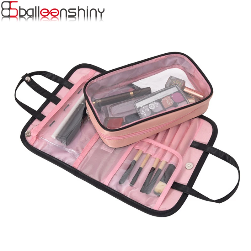 

New 2-in-1 Portable Cosmetic Bag Storage Bag Large Capacity Waterproof Travel Multi-function Portable Wash Bag Organizer
