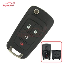 Kigoauto OHT01060512 flip key shell 3 button with panic for Chevrolet Equinox Sonic Trax 2010 2011 2012 2013 2014 2015 2016 2017 for chevrolet camaro bumblebee spoiler primer unpainted abs material 2010 2011 2012 2013 2014 2015