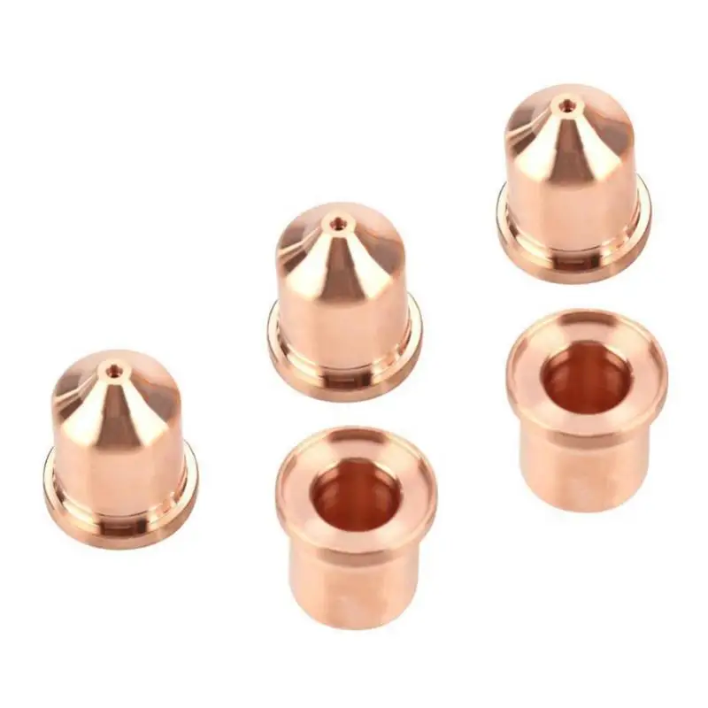 5pcs Plasma Cutting Torch Consumable Tip Nozzle Cutting Extended Long Plasma Cutter Kit