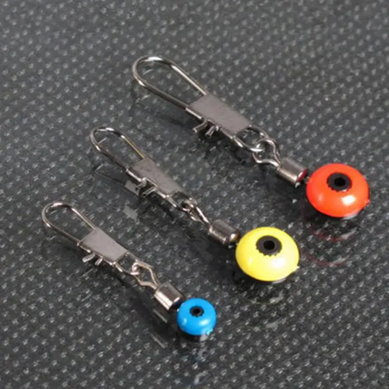 

20Pcs/lot Fishing Line to Hook Swivels Shank Clip Connector Interlock Snap Connector Sea Fishing Lure Beans Belt~
