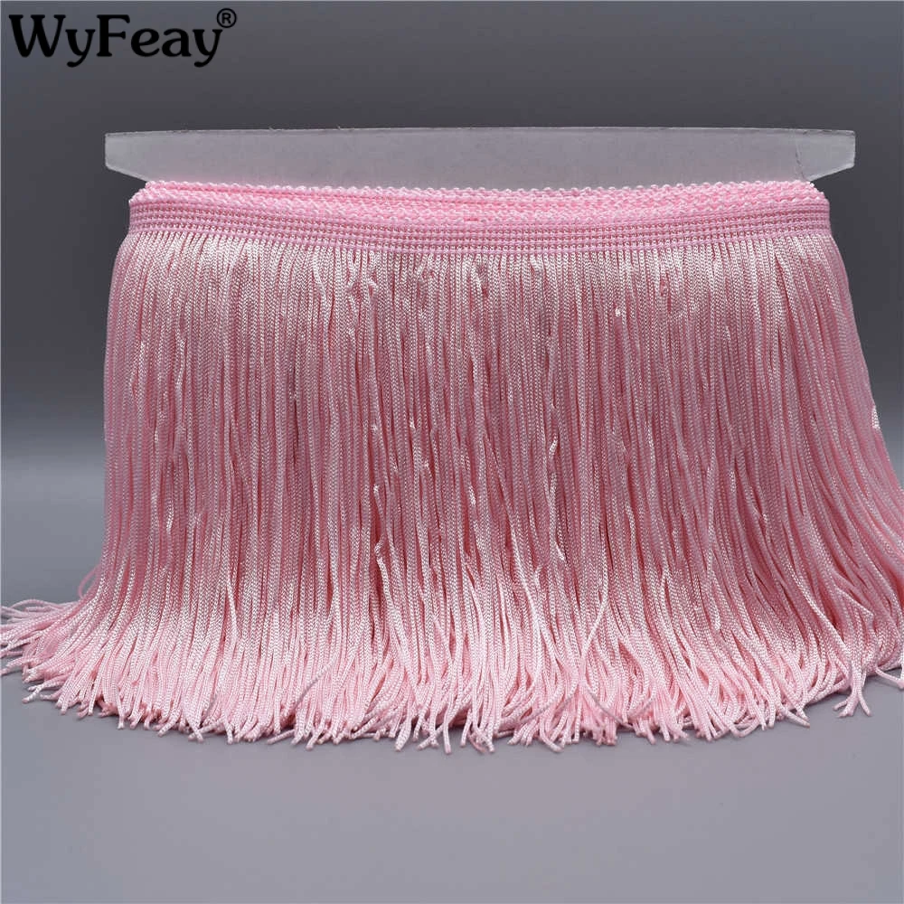 Wholesale 10 Meters Light Pink Lace Fringe Trim Tassel Fringe Trimming