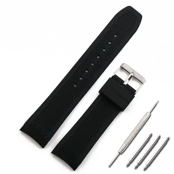 

Watch accessories pin buckle silicone strap 22mm curved interface bracelet outdoor sports waterproof strap women men watch band