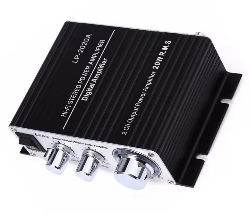 

2 Ch Output Power Amplifier RMS 20W LP-2020A HiFi Digital Mini Audio Stereo Amplifiers 20Wx2 For Car Motorcycle Boat