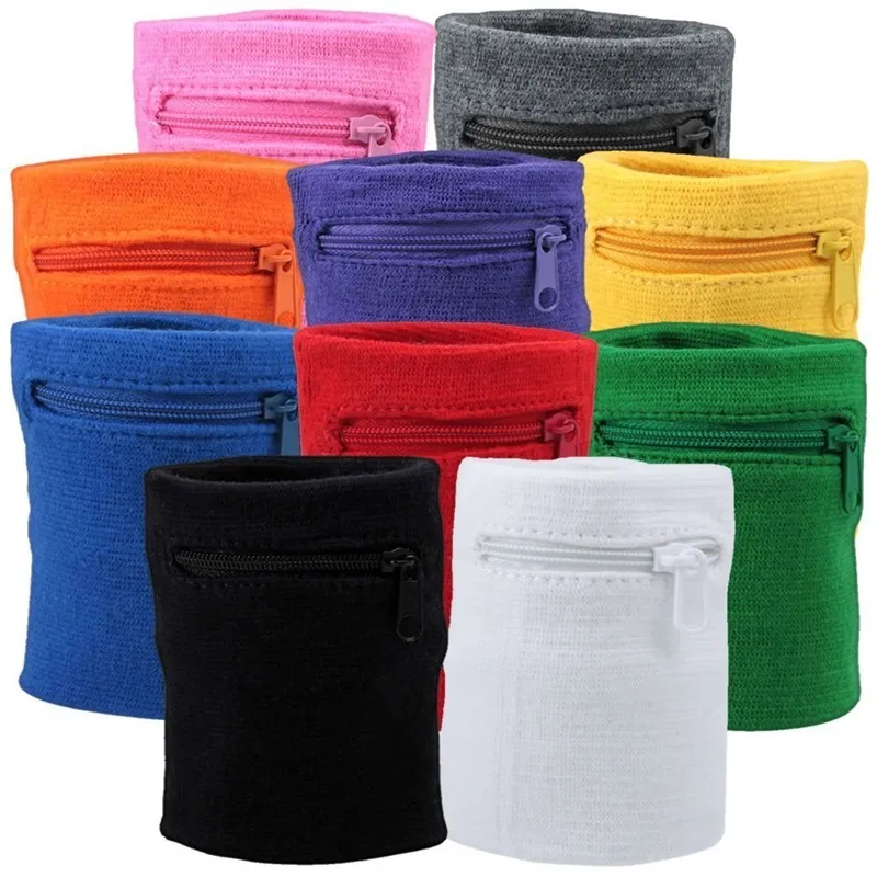 

Unisex Wrist Wallet Pouch Band Fleece Zipper Running Travel Gym Cycling Safe Sport Wrist Band Bag Coin Key Storage Lightweight