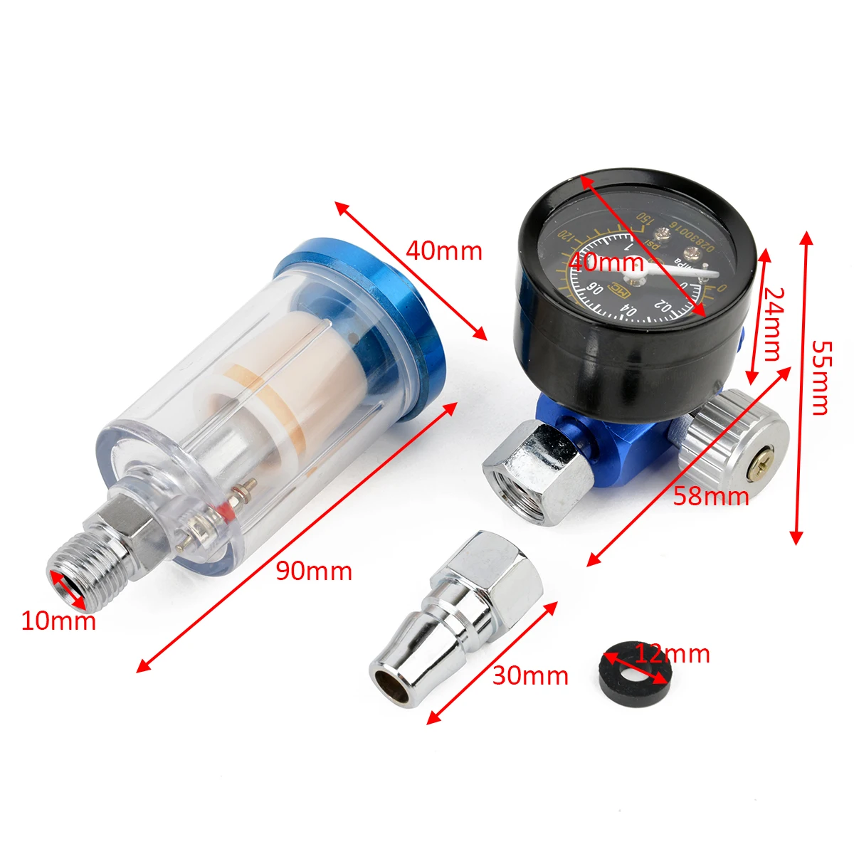 Мини воздушный регулятор давления масла и воды сепаратор Алюминиевый сплав Манометр распылитель регулятор давления фильтр пневматические инструменты