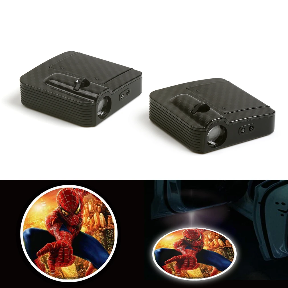 

Wireless Spiderman Hero Courtesy Car Logo Door Ghost Shadow Laser Projector LED